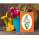 ZU 10751 Cross stitch kit - Card with daffodils