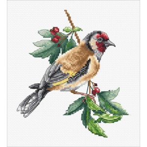 LS B1197 Cross stitch kit - Goldfinch bird