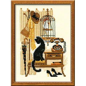 RIO 860 Cross stitch kit with yarn - Telephone
