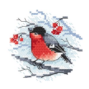 Z 10827 Cross stitch kit - Bullfinch and a rowan