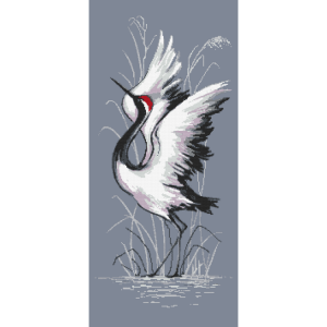 ZS 10532 Cross stitch kit - Crane in courtship