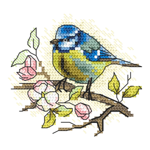 Z 10826 Cross stitch kit - Tit on the apple tree