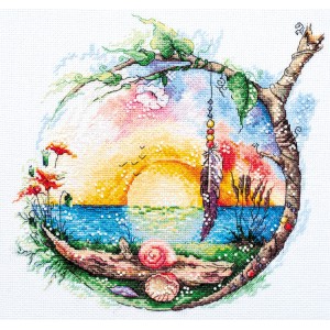 AH-074 Cross stitch kit - Sunny paradise