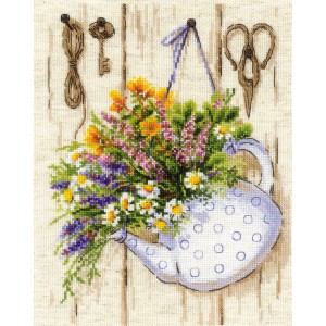 RIO 2020 Cross stitch kit with yarn - Summer tea