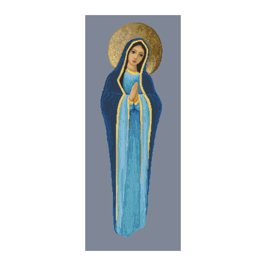 Cross stitch pattern for smartphone - Holy Mary