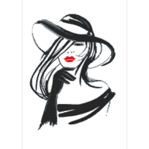 W 10536 Cross stitch pattern PDF - Dreamy girl