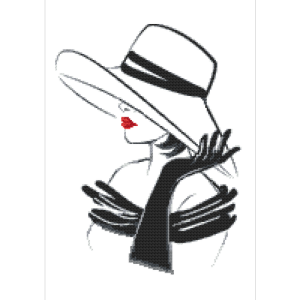 W 10535 Cross stitch pattern PDF - Lovely girl