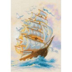 RIO 2128 Cross stitch kit with yarn - Wandering wind