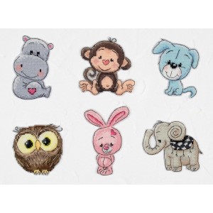 LS JK041 Cross stitch kit - Pendants - Friends 4