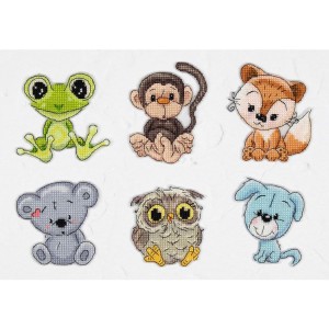 LS JK038 Cross stitch kit - Pendants - Friends 1