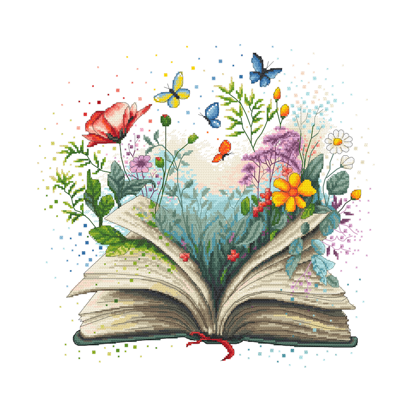 Cross stitch pattern for smartphone - Flower book