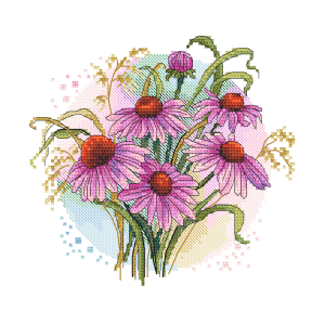 Z 10833 Stickpackung - Lila Echinacea