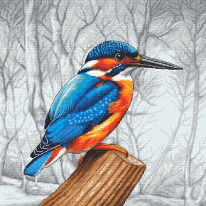 Z 10767 Stickpackung - Eisvogel auf der Jagd