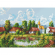 Cross stitch pattern for a phone - Picturesque village