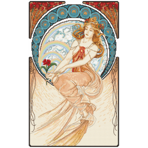 Z 8860 Cross stitch kit - Painting by A. Mucha