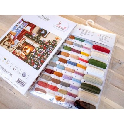 LS B591 Cross stitch kit - Christmas interior