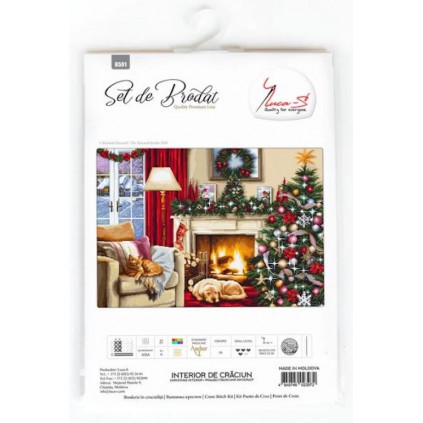 LS B591 Stickpackung - Weihnachtsinterieur