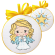 Cross stitch pattern for smartphone - Christmas ball-disc with an angel II