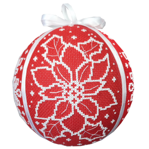 ZU 10778 Stickpackung - Weihnachtskugel mit Weihnachtsstern