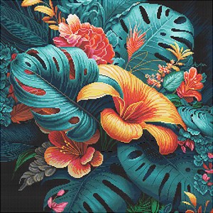 NPE 3552 Cross stitch kit - Exotic