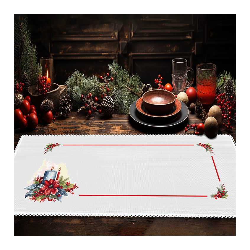 Kreuzstichvorlage für Smartphone - Weihnachtstischläufer