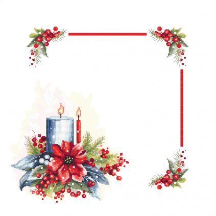ZU 10545 Cross stitch kit - Christmas napkin
