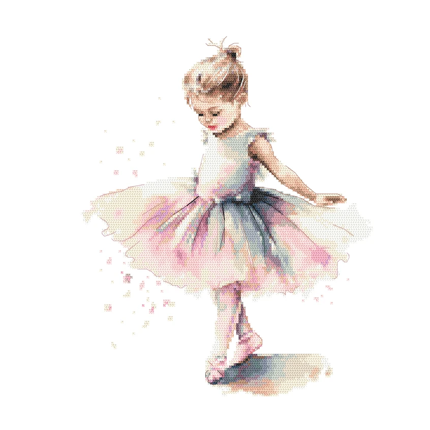 Kreuzstichmuster für Smartphone - Kleine Ballerina I