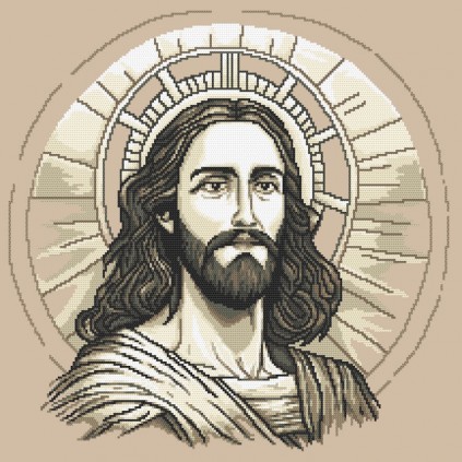 ZN 10776 Stickpackung vorgedruckt - Majestätischer Jesus