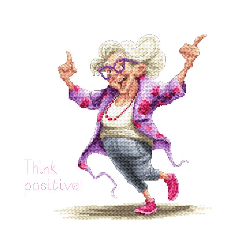 Cross stitch pattern for a phone - Crazy grandma