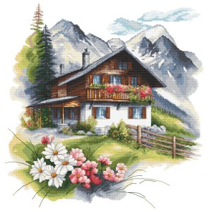 ZN 10791 Cross stitch tapestry kit - Alpine hut