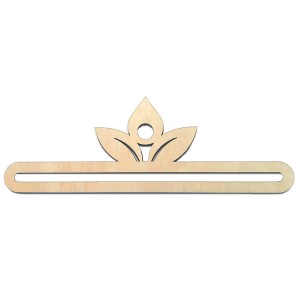 921-11 Wooden hanger 20cm leaves