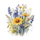 ZN 10552 Stickpackung vorgedruckt - Blumen mit Lavendel
