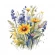 Kreuzstichvorlage für Smartphone - Blumen mit Lavendel