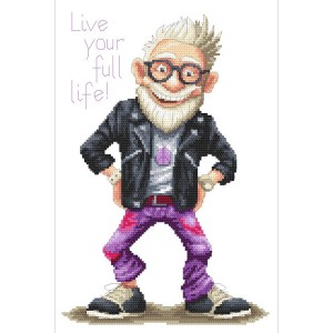 W 10786 Cross stitch pattern PDF - Cool grandpa