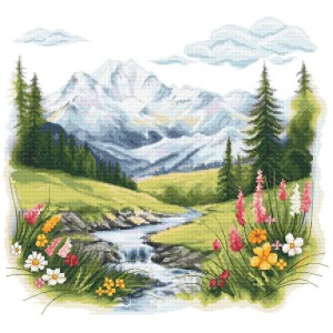 ZN 10790 Stickpackung vorgedruckt - Alpenwiese