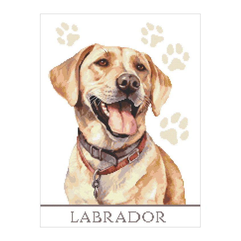 Kreuzstichmuster für Smartphone - Hund - Labrador