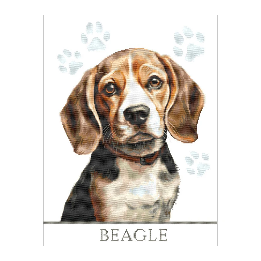Kreuzstichmuster für Smartphone - Hund - Beagle