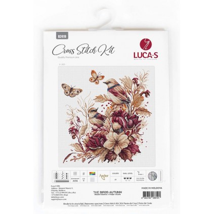 LS B2419 Stickpackung - Vögel - Herbst