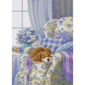 LS BU5016 Cross stitch kit - Cozy armchair