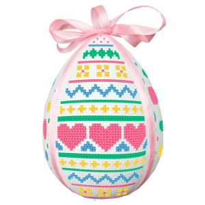 ZU 10798 Cross stitch kit - Easter egg in hearts I
