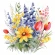Kreuzstichmuster für Smartphone - Blumen mit Rittersporn