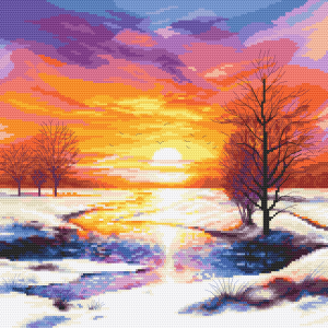 AN 10799 Tapestry Aida - Romantic sunset