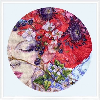 MER K-185 Cross stitch kit - She sleeps