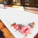 Cross stitch pattern for a phone - Vintage rose table runner