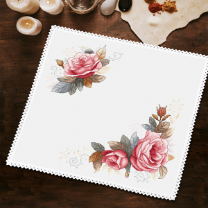 S 11020 Cross stitch pattern for a phone - Vintage rose napkin