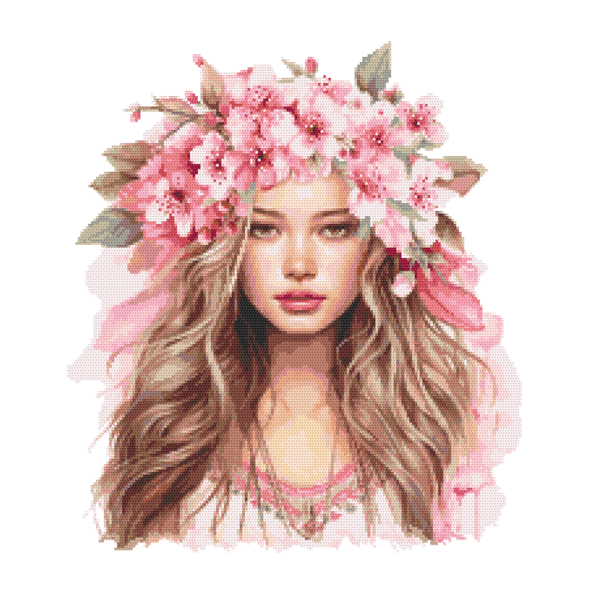 Cross stitch pattern for a phone - Mrs. Spring