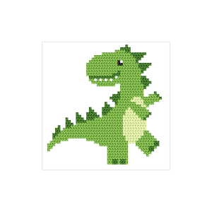 S 11027 Kreuzstichmuster für Smartphone - Dinosaurier