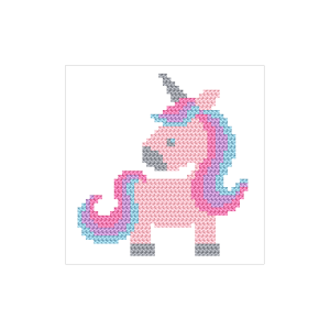 S 11026 Kreuzstichmuster für Smartphone - Einhorn
