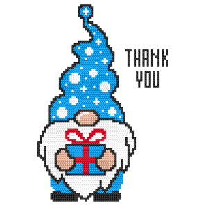 Z 11017 Cross stitch kit - Gnome with a gift