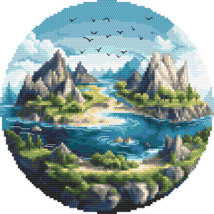 Z 10891 Cross stitch kit - Picturesque islands
